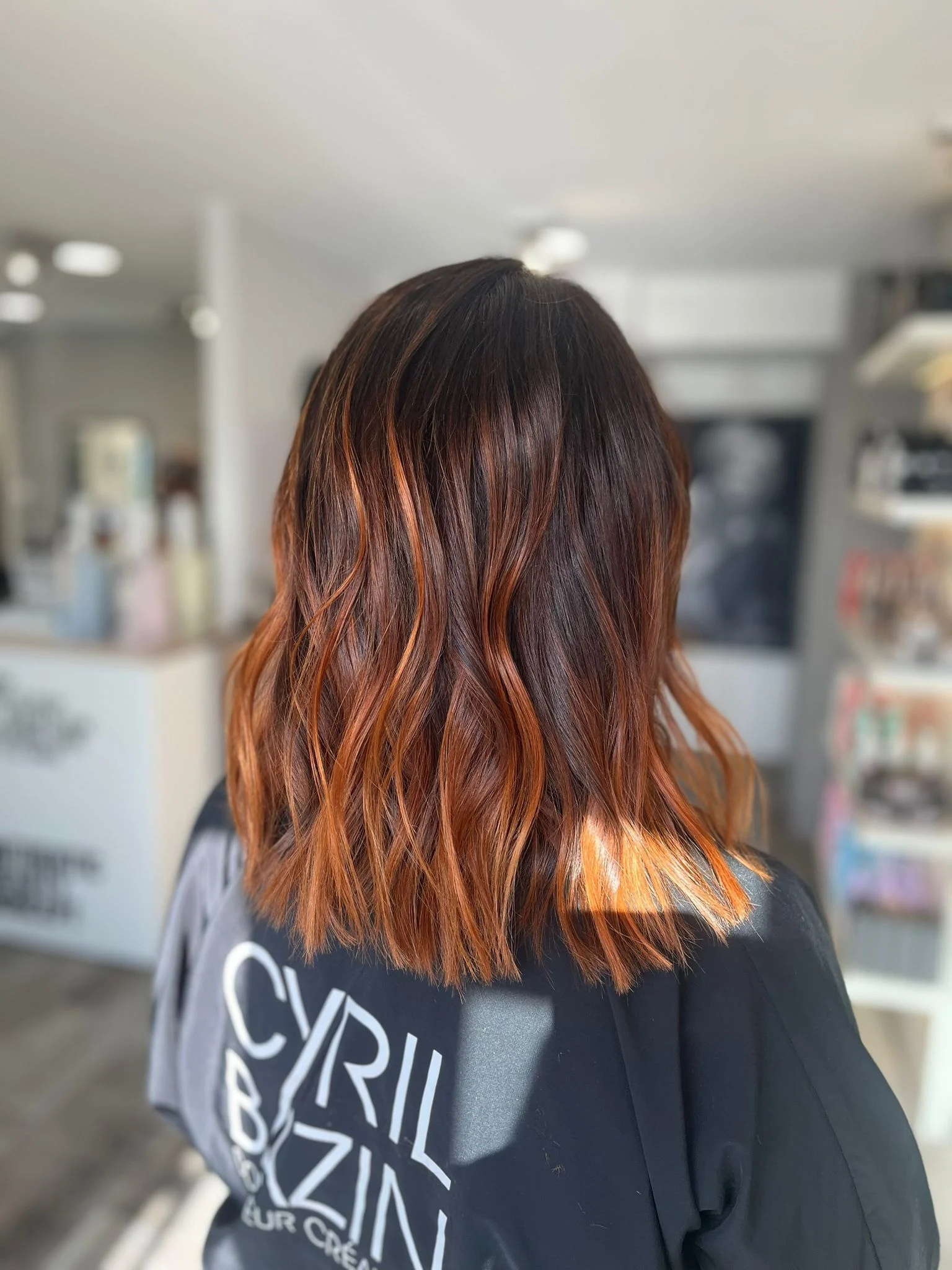 Balayage cuivré