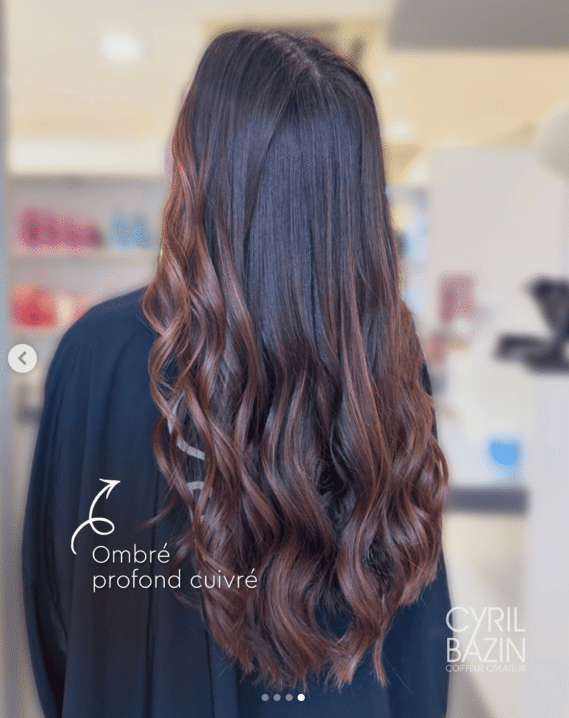 Balayage acajou cuivré