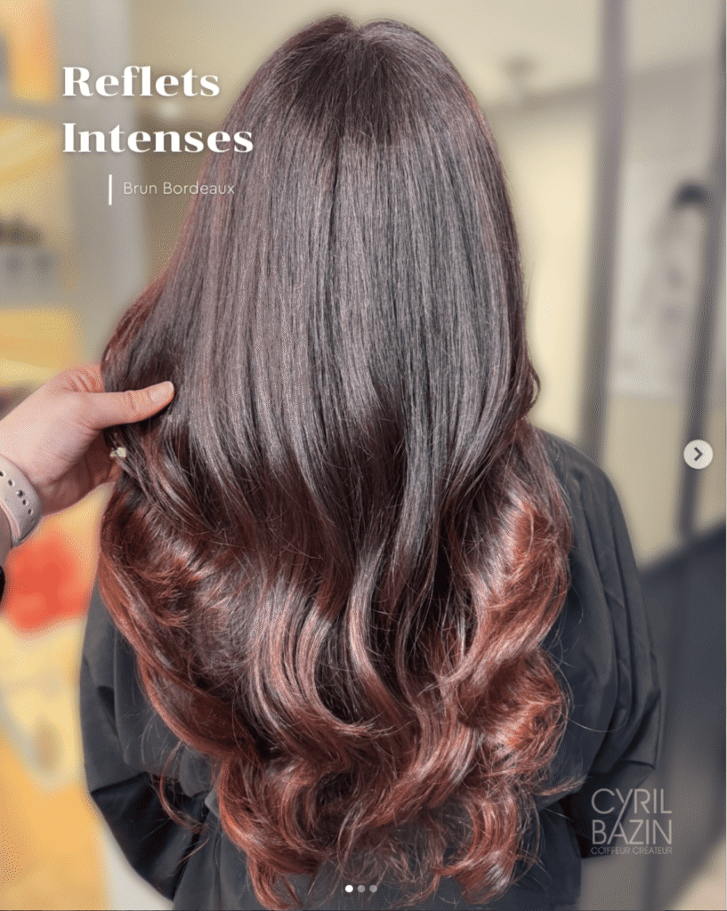 Balayage cuivré intense