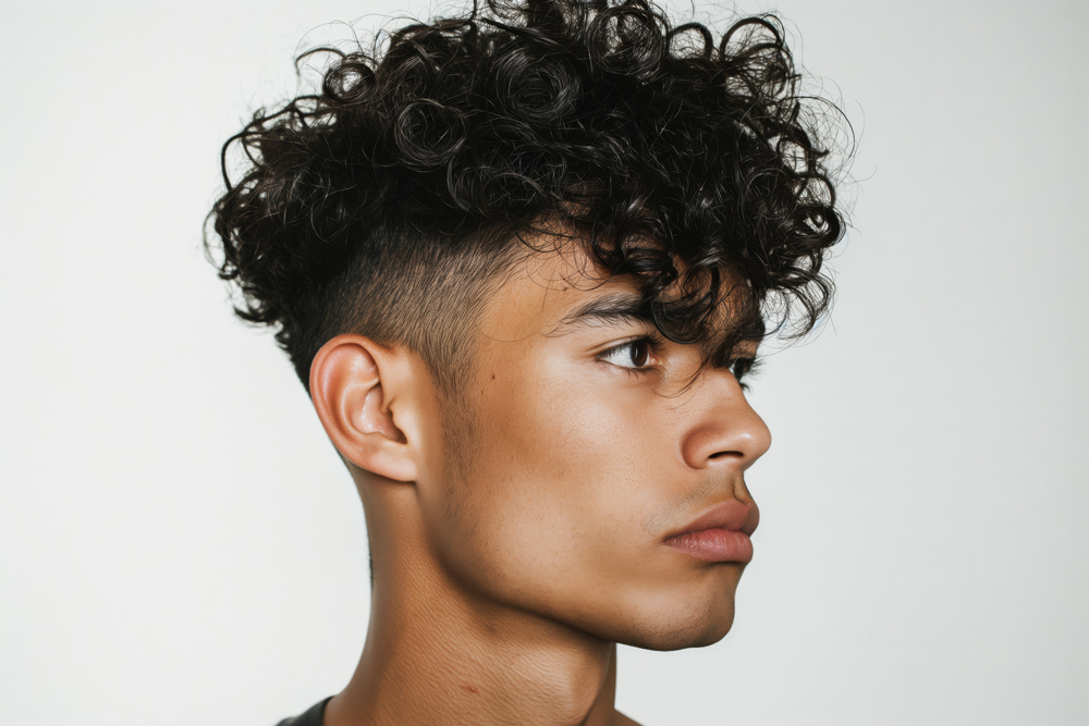 coupe cheveux boucles homme-coupe taper fade boucle-cyril bazin